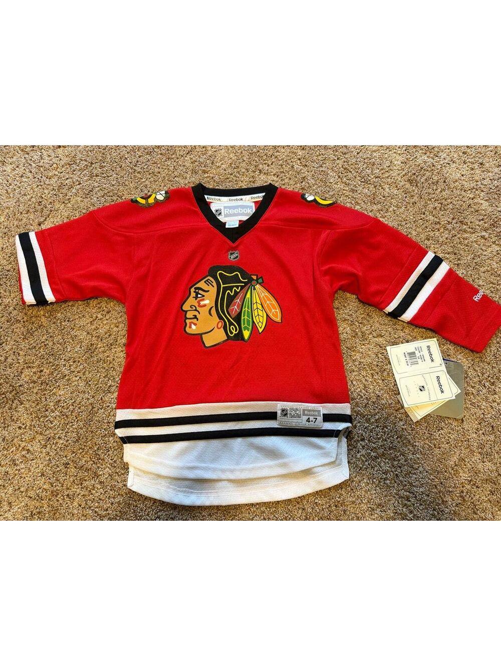 Authentic Youth Reebok Chicago Blackhawks Patrick Kane Jersey youth size 4-7 New